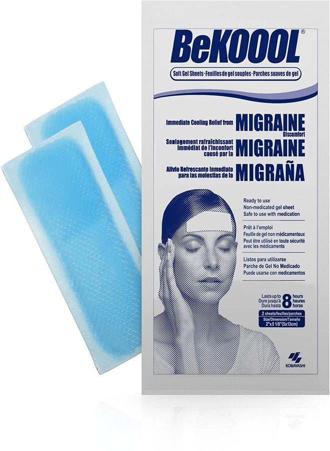 BeKoool Cooling Relief for Migraine Soft Gel Sheets, Pack of 3 - Image 4